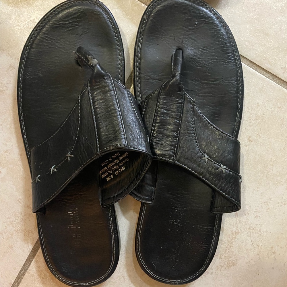 black flip flops